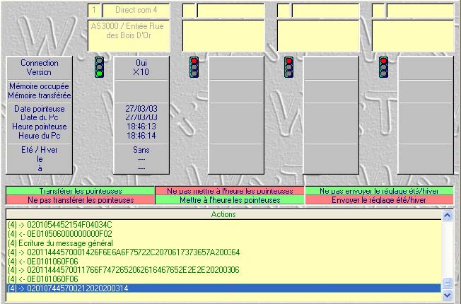 Transfert des pointages avec VEDEX WXT Transfert des pointages avec VEDEX WXT