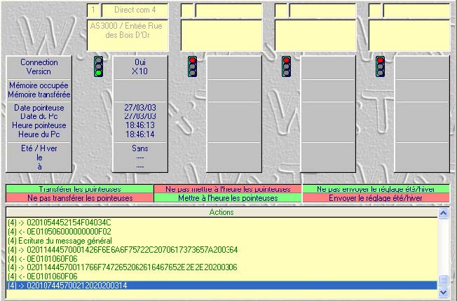 Transfert des pointages avec VEDEX WXT